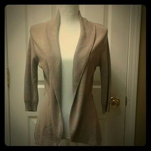 The Limited M light tan shrug sweater long sleeves